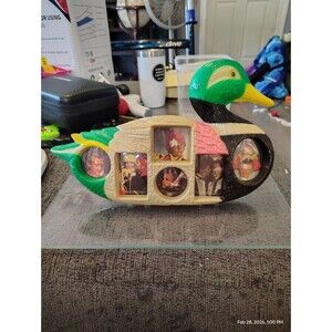 Vintage Mallard Duck Multi Photo Frame 6 Opening Tabletop Display 12” Plastic...